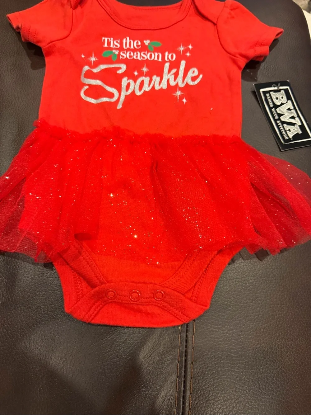 Red Sparkle Tutu Bodysuit - Kids Costume
